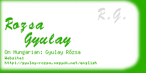 rozsa gyulay business card