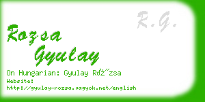 rozsa gyulay business card